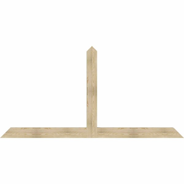 Ekena Millwork Portland Rough Sawn Timber Gable Bracket, Douglas Fir, 108"W x 54"H x 4"D x 6"F, 12/12 Pitch GBW108X54X0406POR00RDF - main